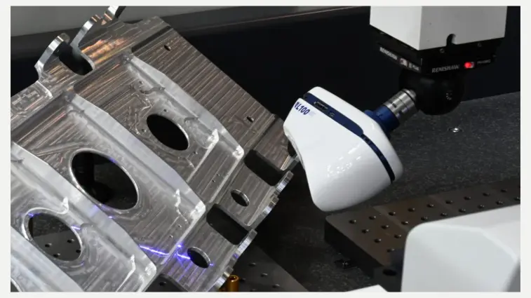 Inspeção dimensional com scanner laser LC15Dx numa máquina CMM LK ALTERA ShopFloor