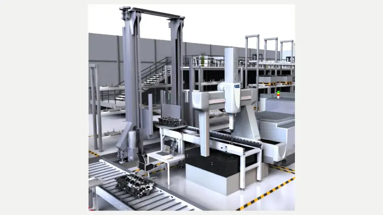 CMM integrada numa linha de produção