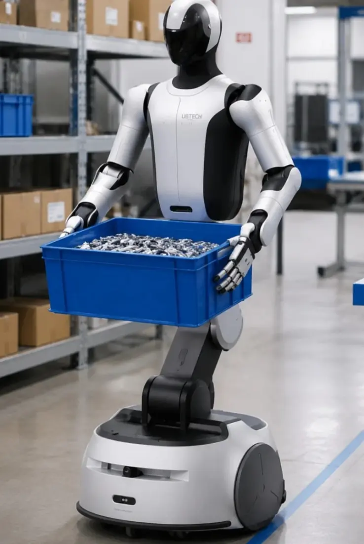 Robô de serviço UBTECH Cruzr S2 para logística e automação industrial