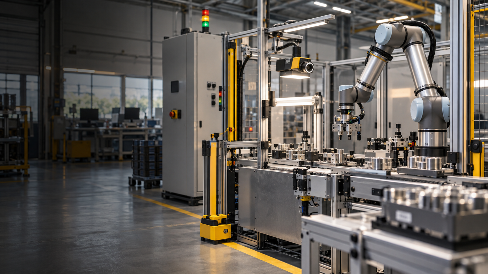Compact industrial automation and robotics cell