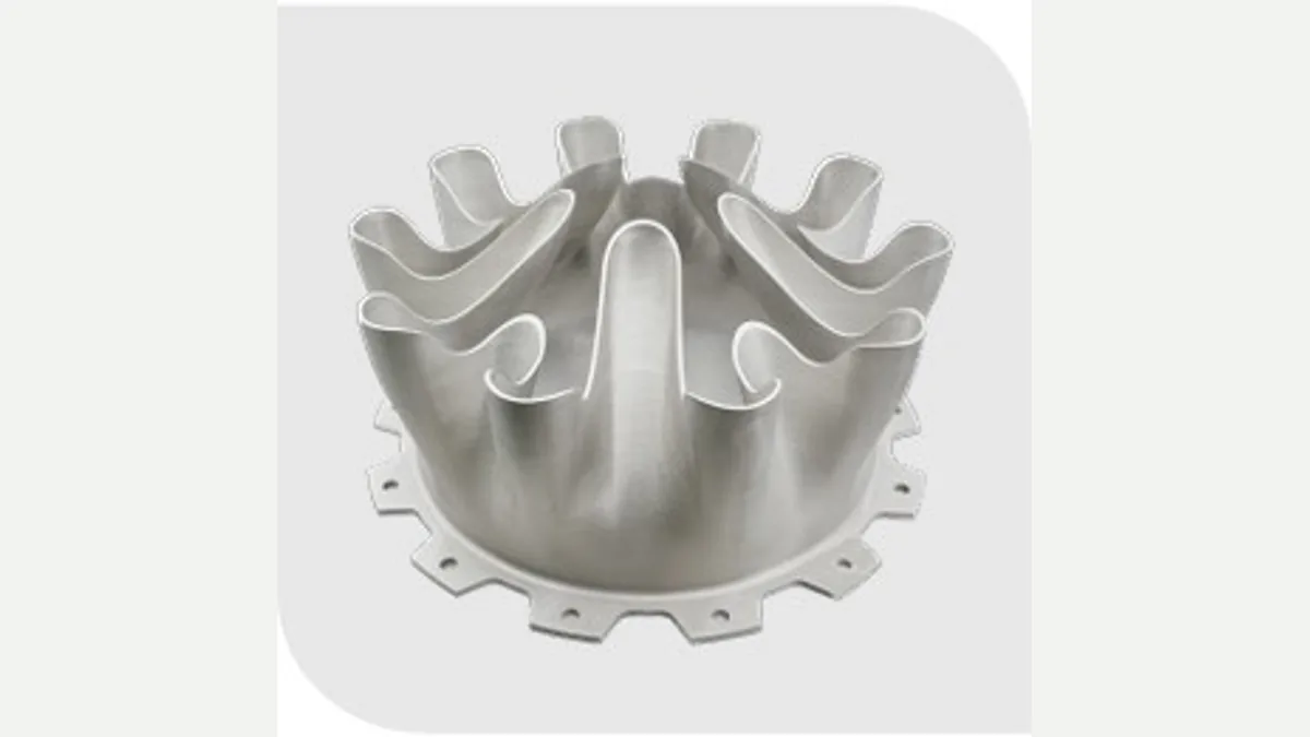 Impellers e geometrias de fluxo — exemplo de fabrico aditivo