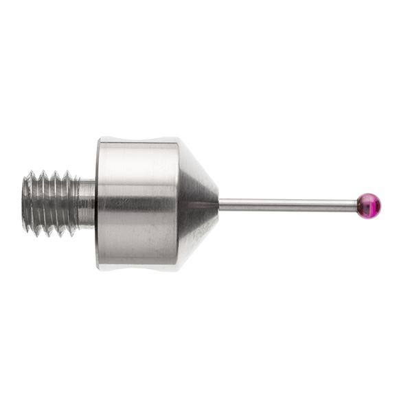 M5 Ø2 mm bola de rubi, haste de carboneto de tungsténio, L 20 mm, EWL 11 mm