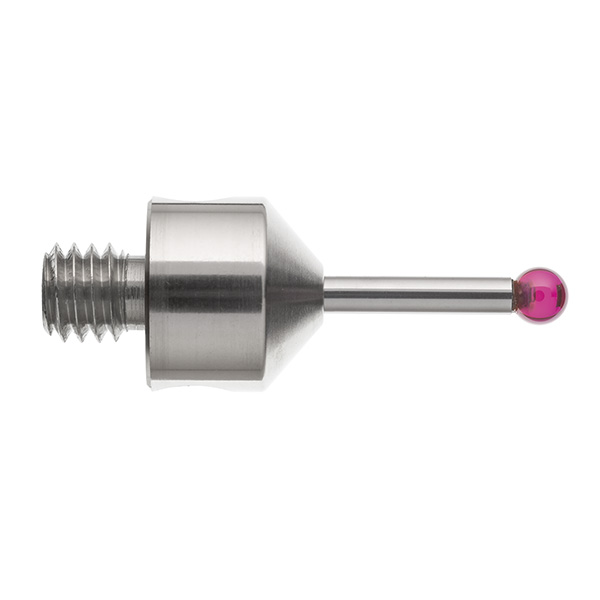 M5 Ø3 mm bola de rubi, haste de carboneto de tungsténio, L 20 mm, EWL 11 mm