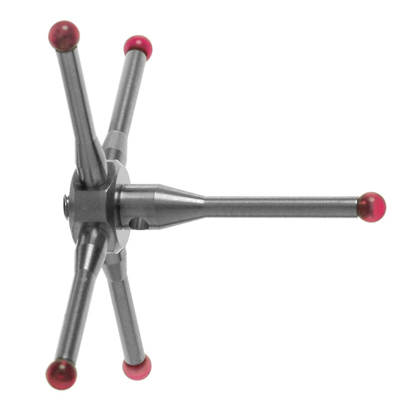 M3 de cinco vias estrela, Ø2 mm bolas de rubi, 30 mm envergadura