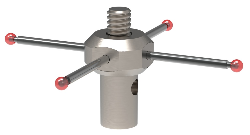 M2 4 bola estrela, Ø1 mm bolas de rubi, 20 mm envergadura
