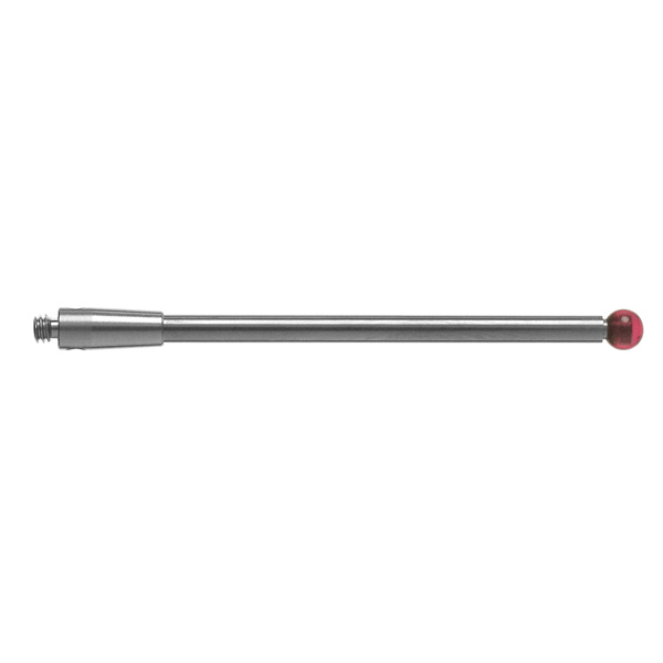 M2 Ø3 mm bola de rubi, haste de carboneto de tungsténio, L 40 mm, EWL 37 mm