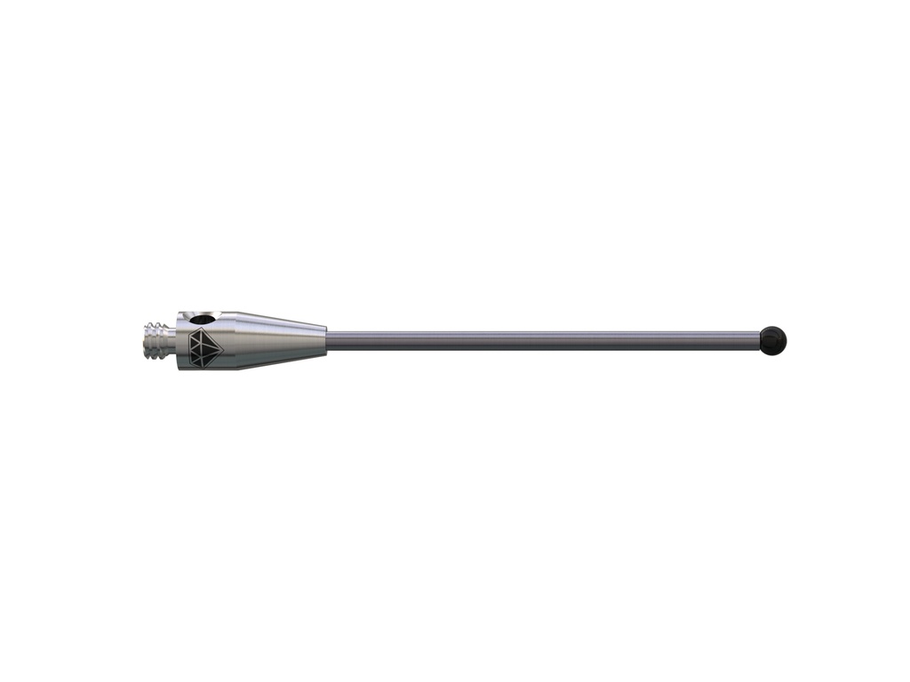 M2 Ø1.5 mm bola revestida a diamante, haste de carboneto de tungsténio, L 30.0 mm, EWL 22.5 mm