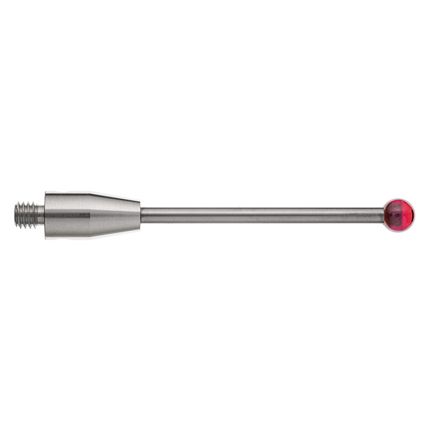 M4 Ø5 mm bola de rubi, haste de carboneto de tungsténio, L 50 mm