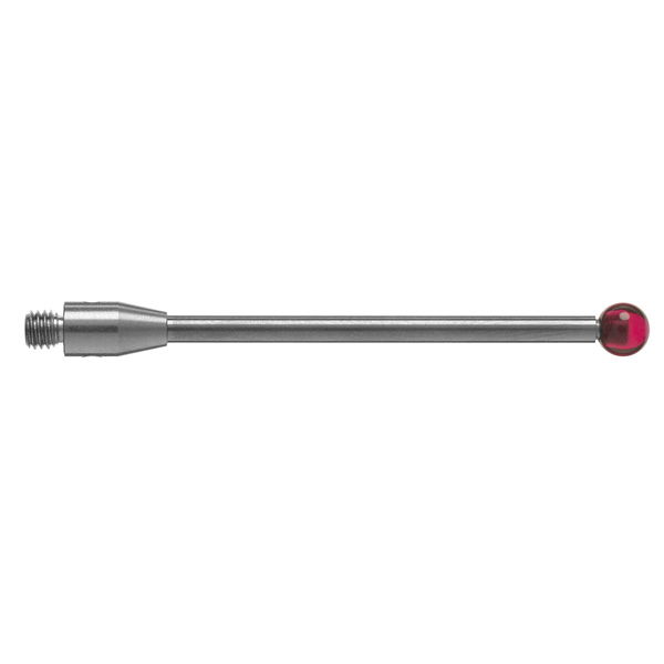 M3 Ø4 mm bola de rubi, haste de carboneto de tungsténio, L 40 mm, EWL 36 mm