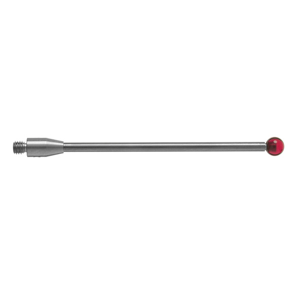 M3 Ø4 mm bola de rubi, haste de carboneto de tungsténio, L 50 mm, EWL 46 mm