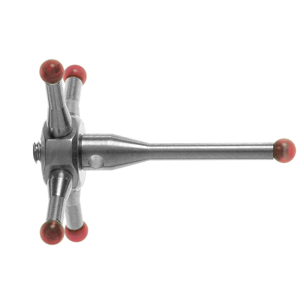 Palpador M2 de 5 vías, en estrella con bola de rubí de Ø2 mm, 18 mm de separación
