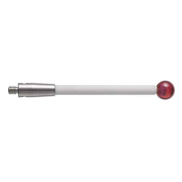M2 Ø3 mm bola de rubi, haste de cerâmica, L 30 mm, EWL 27 mm