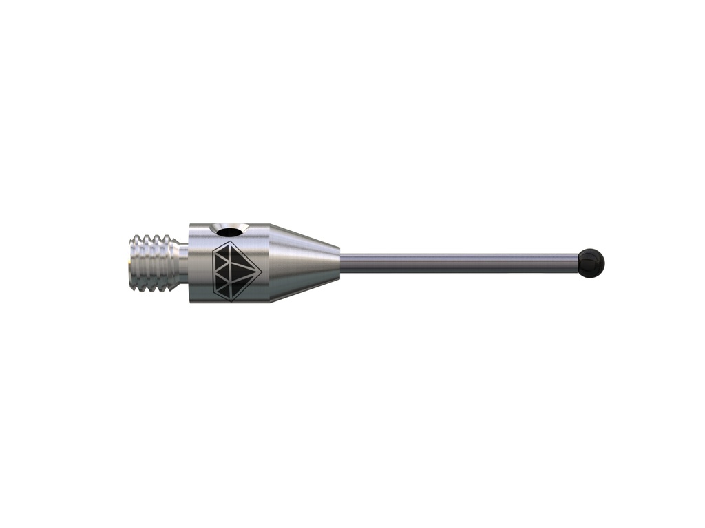 M3 Ø1.5 mm bola revestida a diamante, haste de carboneto de tungsténio, L 20.0 mm, EWL 12.5 mm