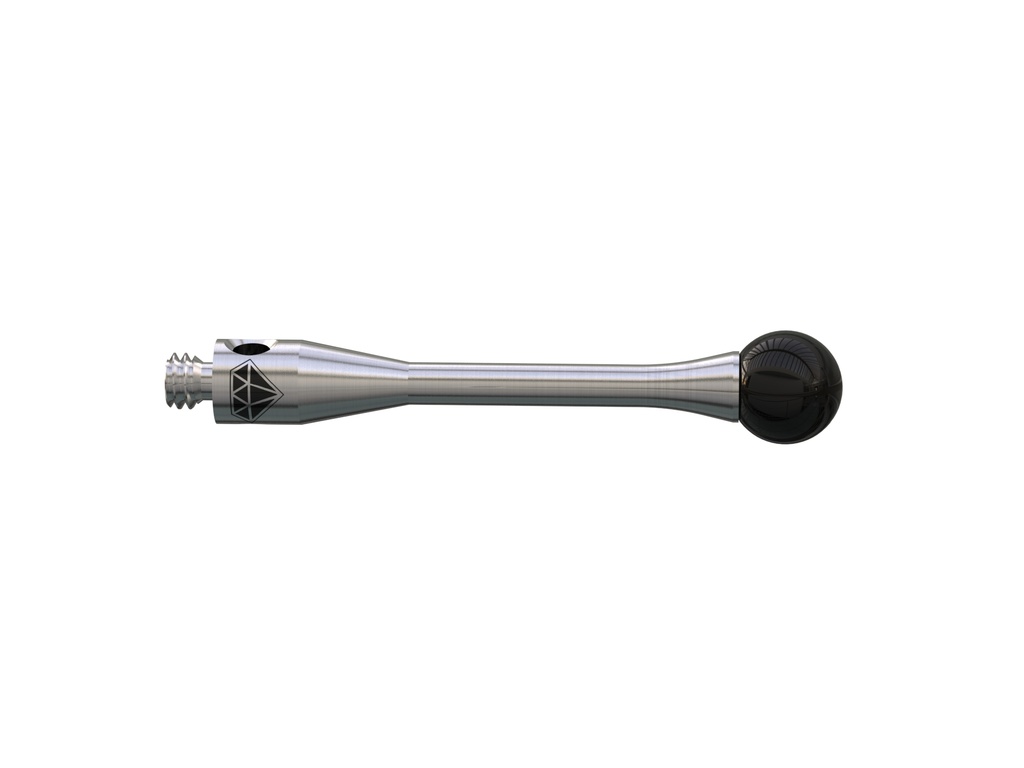 M2 Ø4.0 mm bola revestida a diamante, haste de aço inoxidável, L 20.0 mm, EWL 20.0 mm