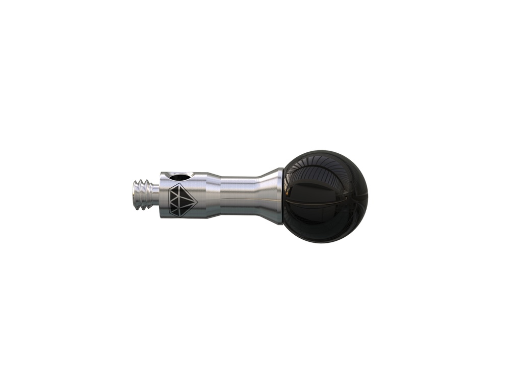 M2 Ø6.0 mm diamond coated ball, stainless steel stem, L 10.0 mm, EWL 10.0 mm