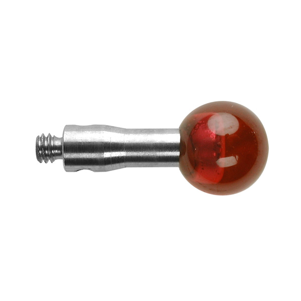 M2 Ø6 mm bola de rubi, haste de aço inoxidável, L 10 mm, EWL 10 mm