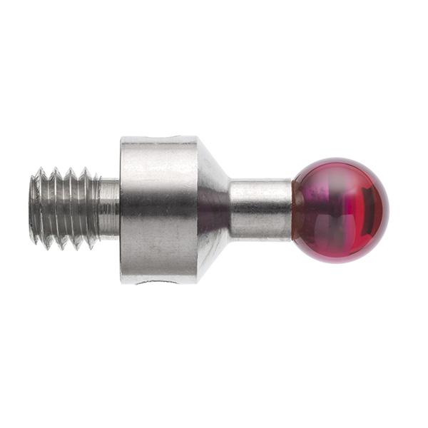 M4 Ø5 mm bola de rubi, haste de aço inoxidável, L 10 mm