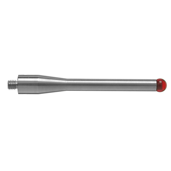 M4 Ø5 mm bola de rubi, haste de aço inoxidável, L 50 mm, EWL 33.5 mm
