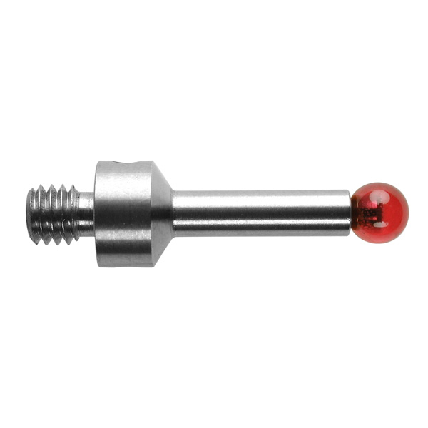 M4 Ø4 mm ruby ball, stainless steel stem, L 18 mm, EWL 13.7 mm