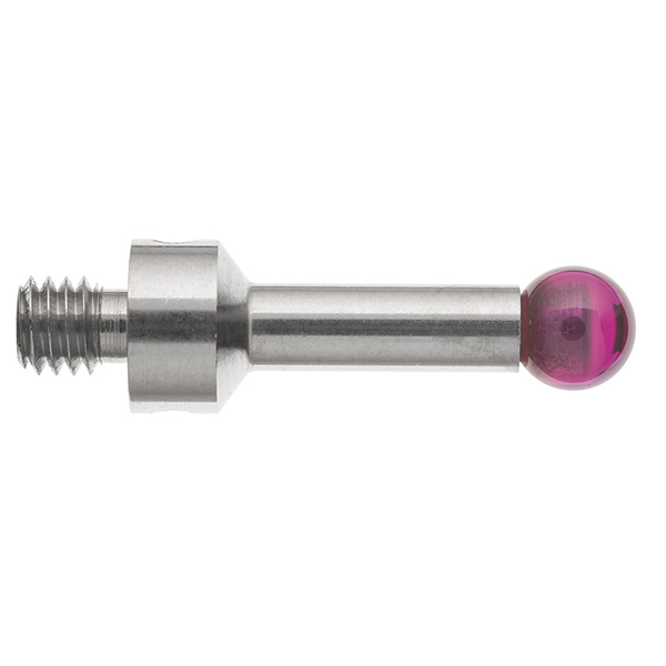 M4 Ø5 mm bola de rubi, haste de aço inoxidável, L 17.5 mm, EWL 13.4 mm
