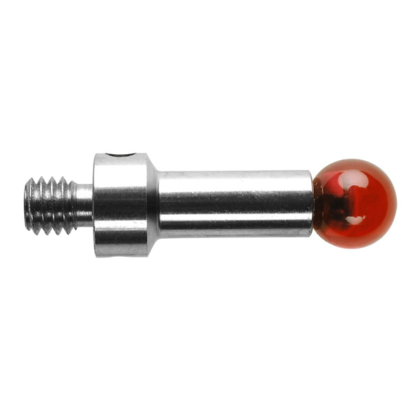 M4 Ø6 mm ruby ball, stainless steel stem, L 17 mm, EWL 13.3 mm