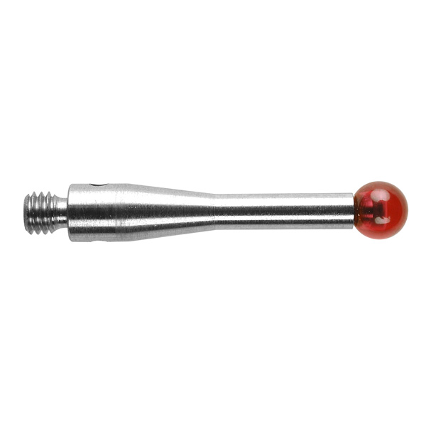 M3 Ø5 mm bola de rubi, haste de aço inoxidável, L 21 mm, EWL 21 mm
