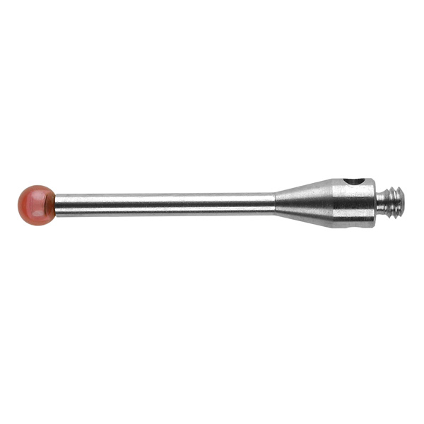 M2 Ø2.5mm bola de rubi, haste de aço inoxidável, L 20 mm, EWL 16.4 mm