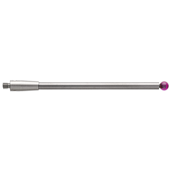 M2 Ø2.5 mm bola de rubi, haste de carboneto de tungsténio, L 40 mm