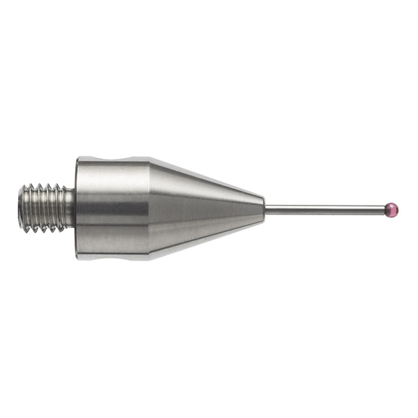 M3 Ø1.5 mm bola de rubi, haste de carboneto de tungsténio, L 20 mm, EWL 12.5 mm