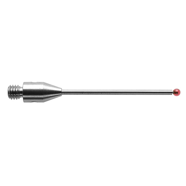 M3 Ø1.5 mm bola de rubi, haste de carboneto de tungsténio, L 30 mm, EWL 22.5 mm