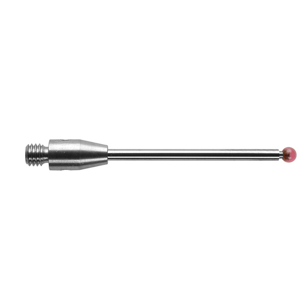 M3 Ø2 mm bola de rubi, haste de carboneto de tungsténio, L 30 mm, EWL 22.8 mm