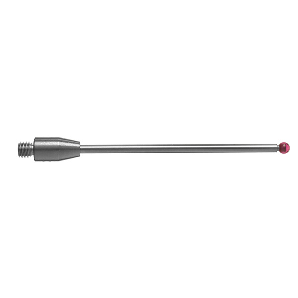 M3 Ø2 mm bola de rubi, haste de carboneto de tungsténio, L 40 mm, EWL 32.5 mm