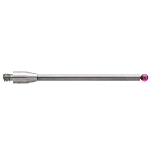 M3 Ø2.5 mm bola de rubi, haste de carboneto de tungsténio, L 40.2 mm, EWL 32.7 mm