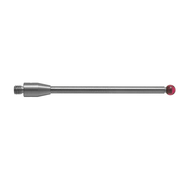 M3 Ø3 mm bola de rubi, haste de carboneto de tungsténio, L 40 mm, EWL 33.7 mm