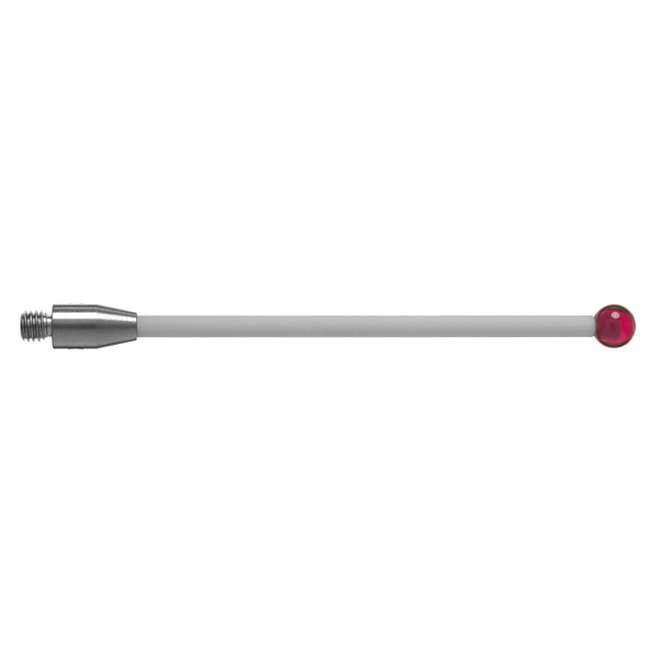 M3 Ø4 mm bola de rubi, haste de cerâmica, L 50 mm, EWL 46 mm