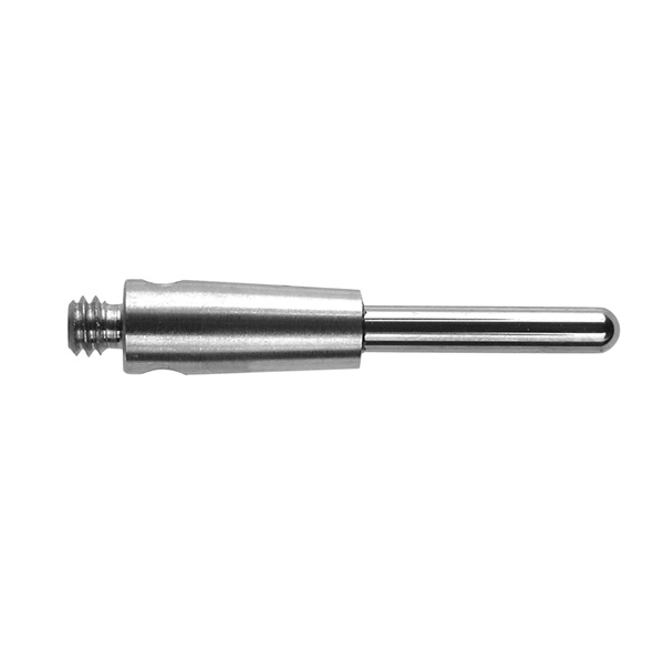 M2 Ø1.5 mm carboneto de tungsténio cilindro com extremidade esférica, haste de aço inoxidável, L 15.8 mm