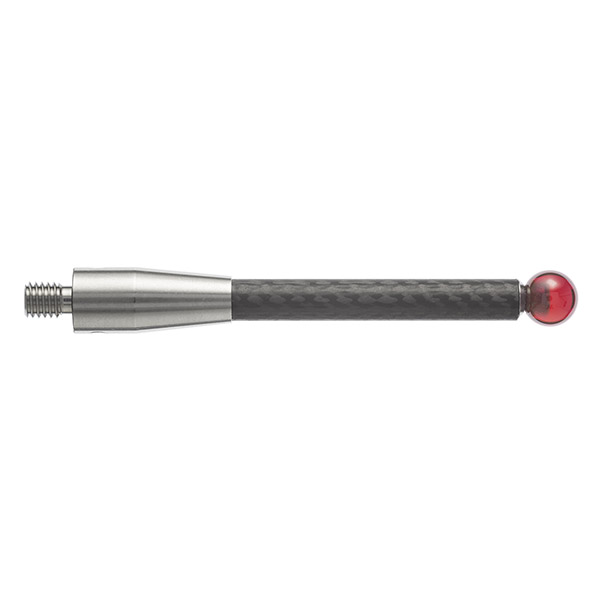 Bola de rubí M4 de Ø6 mm, vástago de fibra de carbono, L 50 mm, LTU 38,5 mm