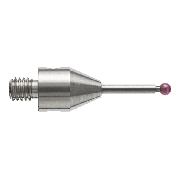 M4 Ø2 mm ruby ball, tungsten carbide stem, L 20 mm, EWL 10 mm