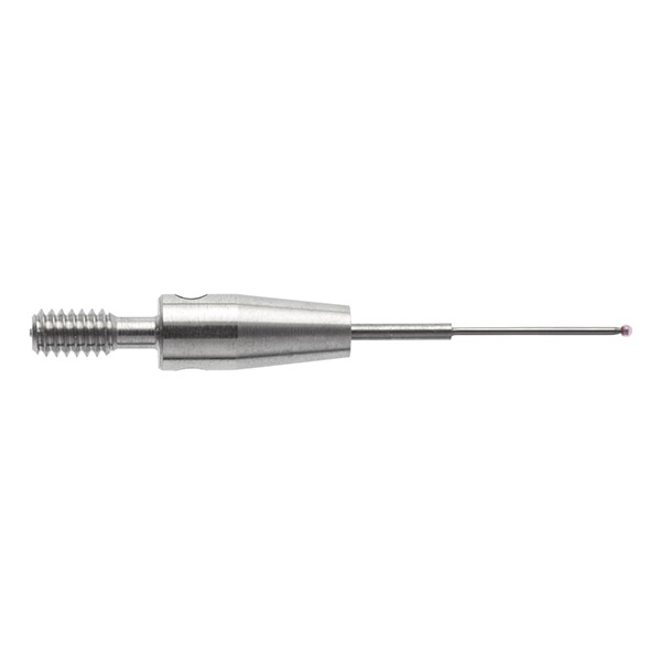 M2 Ø0.5 mm bola de rubi estrela centro de palpador, haste de carboneto de tungsténio, L 18.5 mm