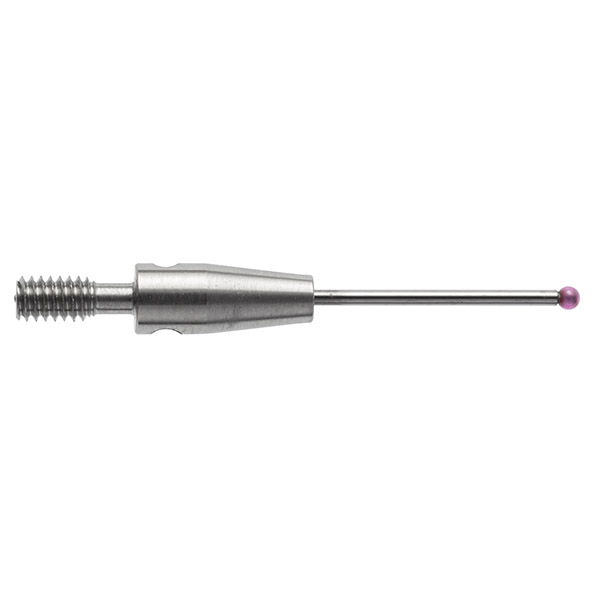 M2 Ø1 mm bola de rubi estrela centro de palpador, haste de carboneto de tungsténio, L 18.5 mm