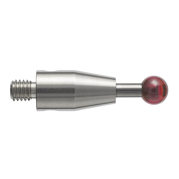 M4 Ø6 mm ruby ball, tungsten carbide stem, L 20 mm, EWL 10.7 mm