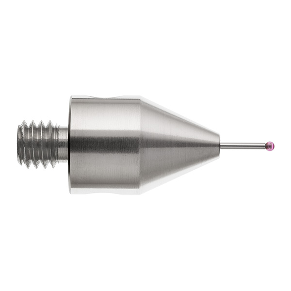M5 Ø1 mm bola de rubi, haste de carboneto de tungsténio, L 20 mm, EWL 5 mm