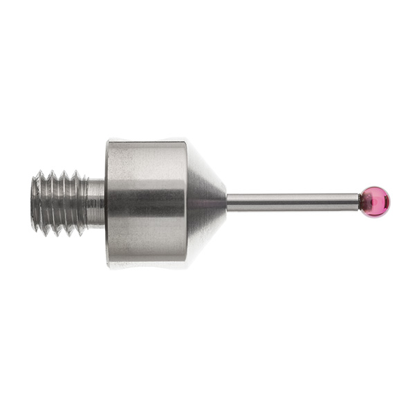 M5 Ø2.5 mm bola de rubi, haste de carboneto de tungsténio, L 20 mm, EWL 11 mm