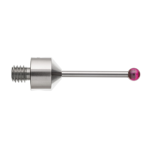 M5 Ø4 mm bola de rubi, haste de carboneto de tungsténio, L 30 mm, EWL 21 mm