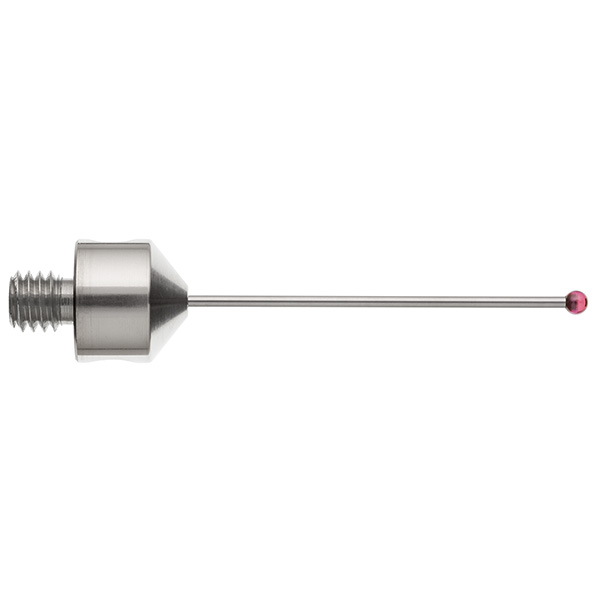 M5 Ø2 mm bola de rubi, haste de carboneto de tungsténio, L 40 mm, EWL 31 mm