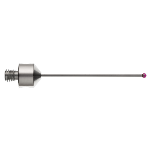 M5 Ø2 mm bola de rubi, haste de carboneto de tungsténio, L 50 mm, EWL 41 mm