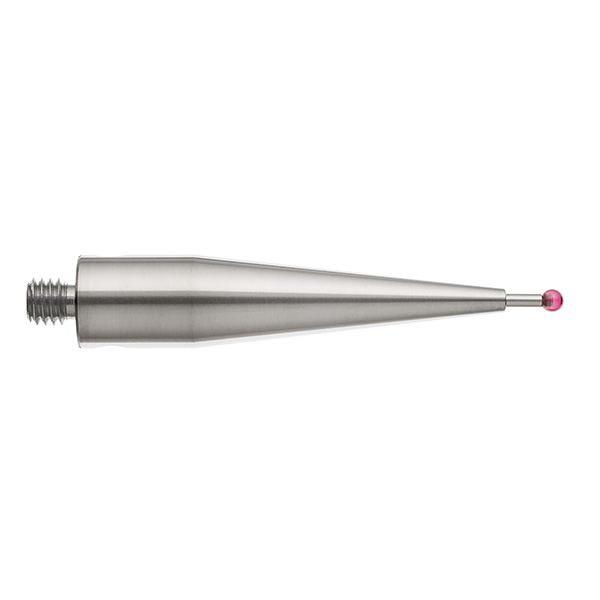 M5 Ø2.5 mm bola de rubi, haste de carboneto de tungsténio, L 50 mm, EWL 5 mm