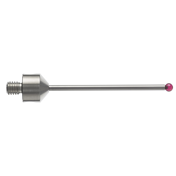 M5 Ø3 mm bola de rubi, haste de carboneto de tungsténio, L 50 mm, EWL 41 mm