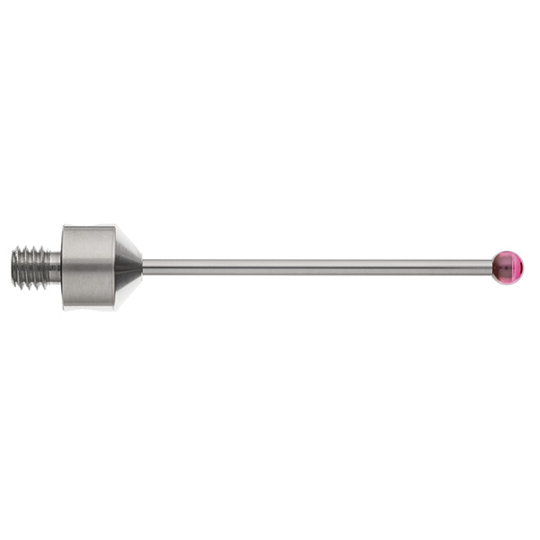 M5 Ø4 mm bola de rubi, haste de carboneto de tungsténio, L 50 mm