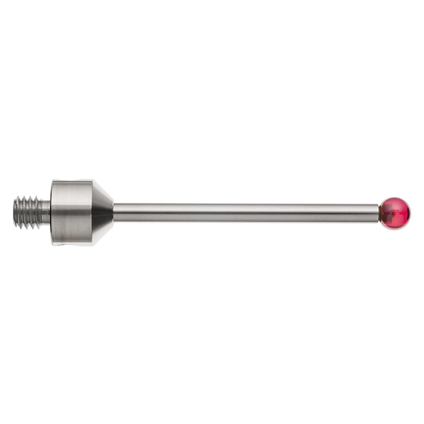 M5 Ø5 mm bola de rubi, haste de carboneto de tungsténio, L 50 mm